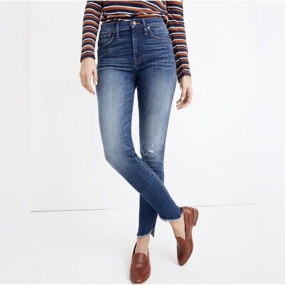MadeWell 10"High-Rise Skinny Jeans Cutout Tulip Hem Edition Size 24‎ (K5232)